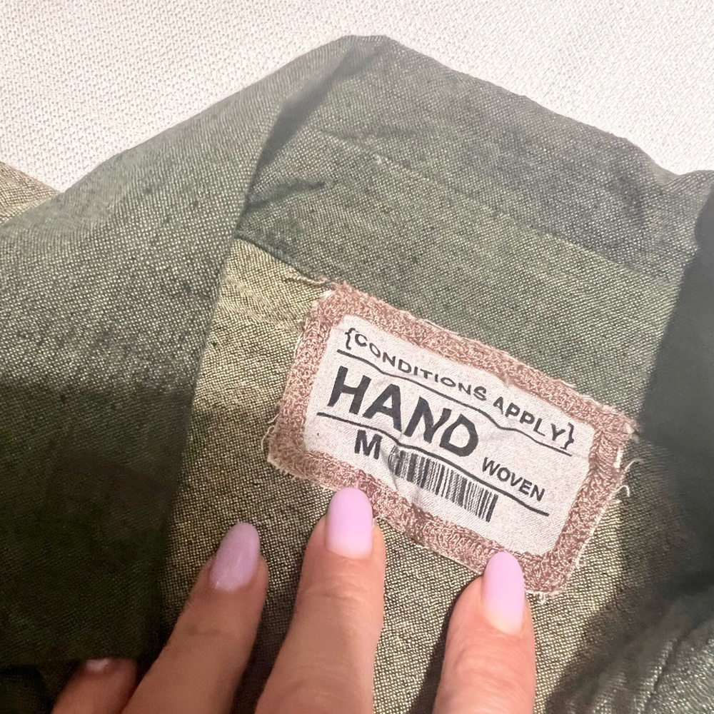 Anthropologie Conditions Apply - Hand Woven 100% Cotton Shirt dress M Exclusive - Picture 6 of 16